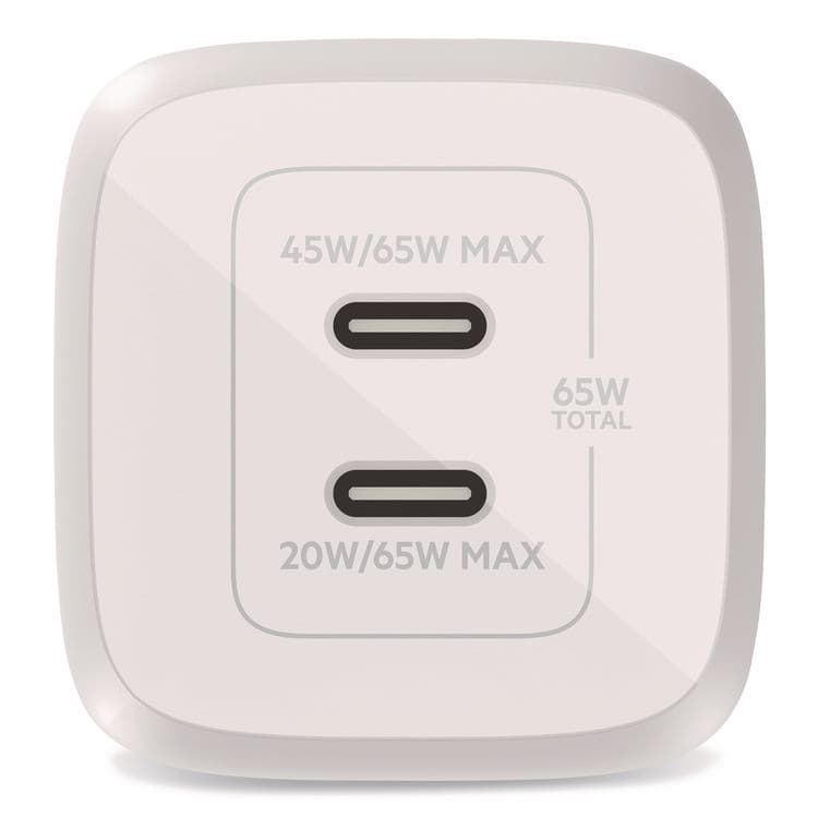 BELKIN COMPONENTS BOOST CHARGE Pro Dual USB-C GaN Wall Charger with PPS, White (BLKWCH013DQWH) thumbnail 3