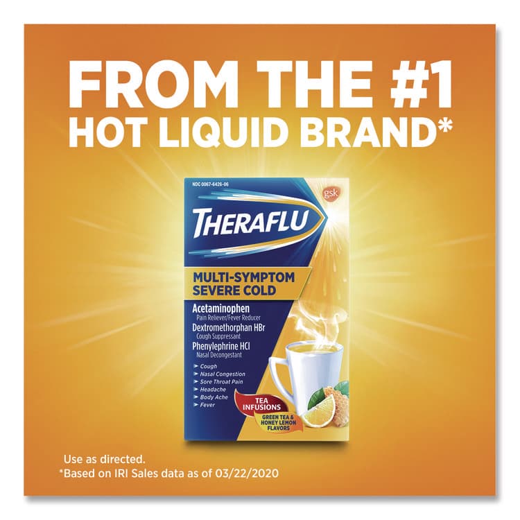 HALEON Multi-Symptom Severe Cold Hot Liquid Powder, 6 Count (THF64260603) thumbnail 3