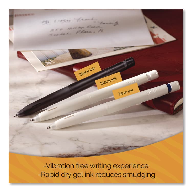 ZEBRA PEN CORP. bLen Gel Pen, Medium 0.7 mm, Black; Blue Ink, White; Black Barrel, 6/Pack (ZEB49501) thumbnail 2