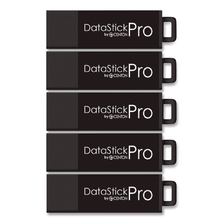 CENTON ELECTRONICS . DataStick Pro USB 3.0 Type A Flash Drive, 128 GB, Black, 5/Pack (CELS1U3P6128G5B)