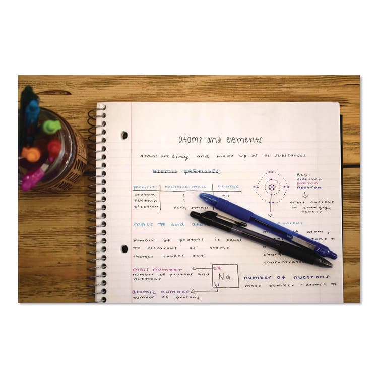 ZEBRA PEN CORP. Z-Grip Ballpoint Pen, Retractable, Medium, 1 mm, Black Ink, Clear/Black Barrel, 96/Pack (ZEB22196) thumbnail 3