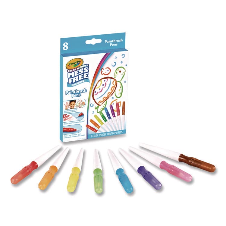 BINNEY & SMITH / CRAYOLA Color Wonder Paintbrush Pens, Assorted Colors, 8/Pack (CYO752858) thumbnail 4
