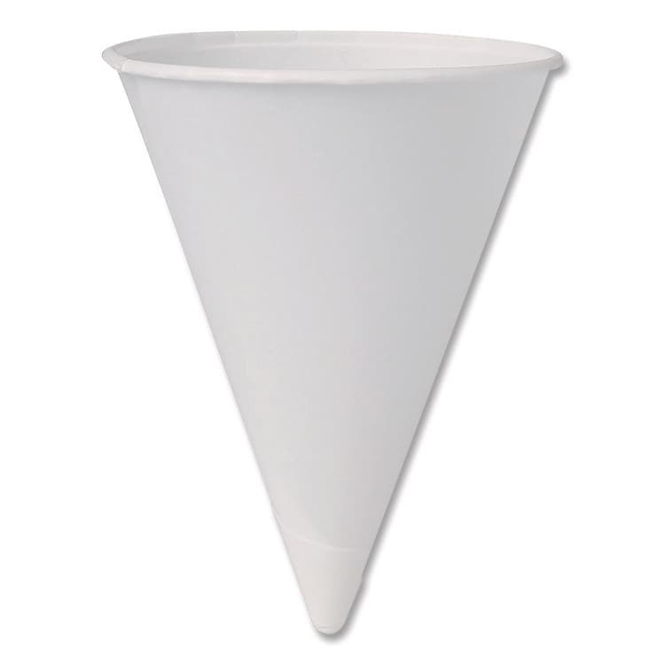 DART Cone Water Cups, ProPlanet Seal, 4 oz, Paper, White, 200/Bag, 25 Bags/Carton (SCC4BRCT)