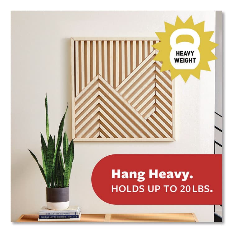 3M/COMMERCIAL TAPE DIV. Damage-Free Hanging Picture Hanging Strip Pairs, Holds up to 5 lb, 8/Pack (MMM172178ES) thumbnail 2