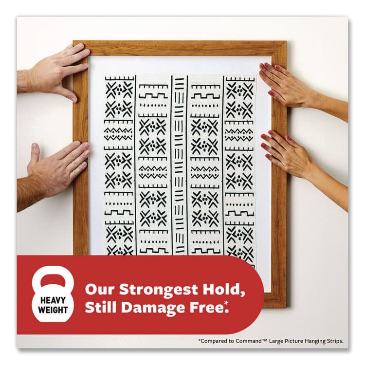 3M/COMMERCIAL TAPE DIV. Damage-Free Hanging Picture Hanging Strip Pairs, Holds up to 5 lb, 8/Pack (MMM172178ES) thumbnail 3