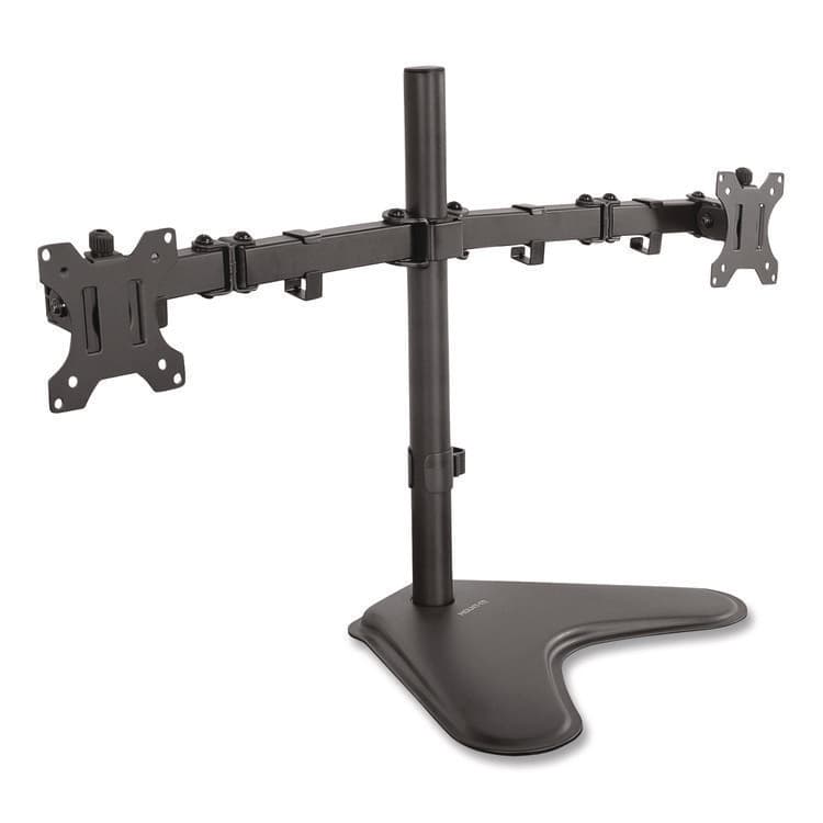 MOUNT-IT! Dual Monitor Desk Stand, For 19" to 32" Monitors, 36.4" x 11" x 18.3", Black, Supports 17.6 lb (MNIMI2781)