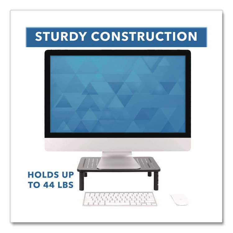 MOUNT-IT! Adjustable Desktop Monitor Riser, For Up to 32" Monitors, 14.57" x 9.25" x 5.51", Black, Supports 44 lb (MNIMI7363) thumbnail 4