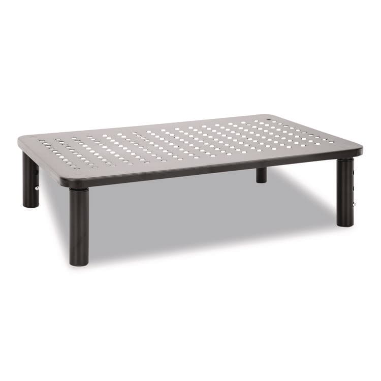 MOUNT-IT! Adjustable Desktop Monitor Riser, For Up to 32" Monitors, 14.57" x 9.25" x 5.51", Black, Supports 44 lb (MNIMI7363)