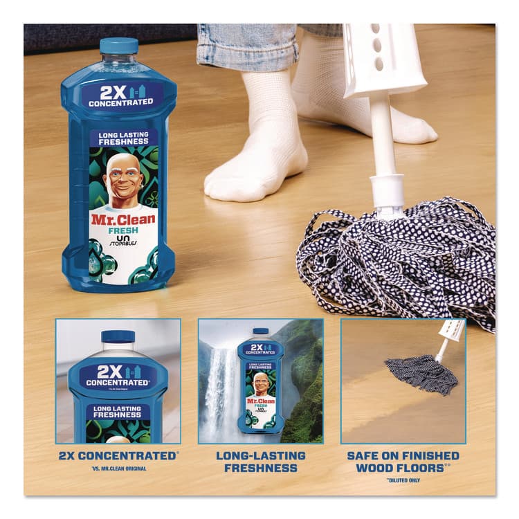 PROCTER & GAMBLE Mr. Clean Multipurpose Cleaning Solution, Unstopables Fresh Scent, 64 oz Bottle (PGC10720) thumbnail 3
