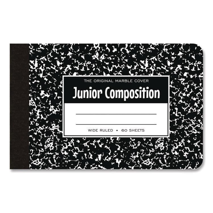 ROARING SPRING PAPER PRODUCTS Junior Composition Notebook, Wide/Legal Rule, Black Marble Cover, (60) 4.88 x 7.5 Sheets (ROA77122)