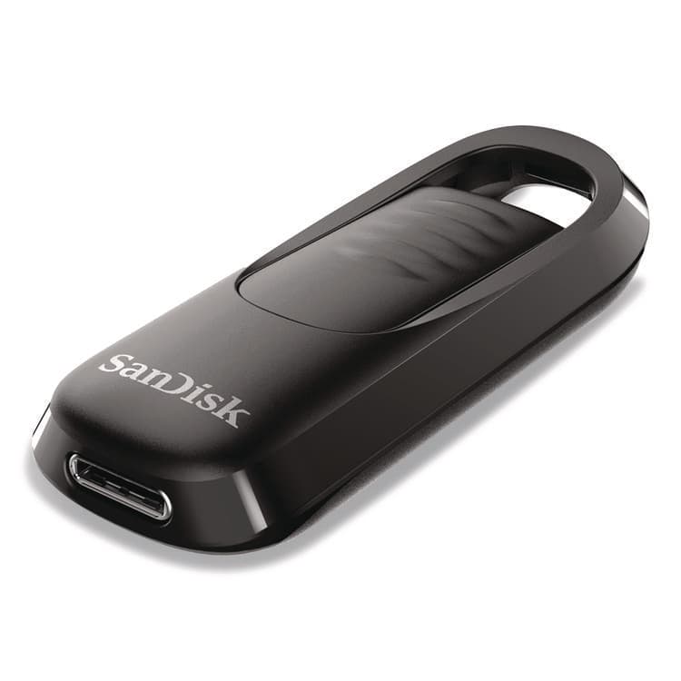 SANDISK CORPORATION Ultra Slider USB 3.2 Type C Flash Drive, 128 GB, Black (SDISDCZ480128GA) thumbnail 2