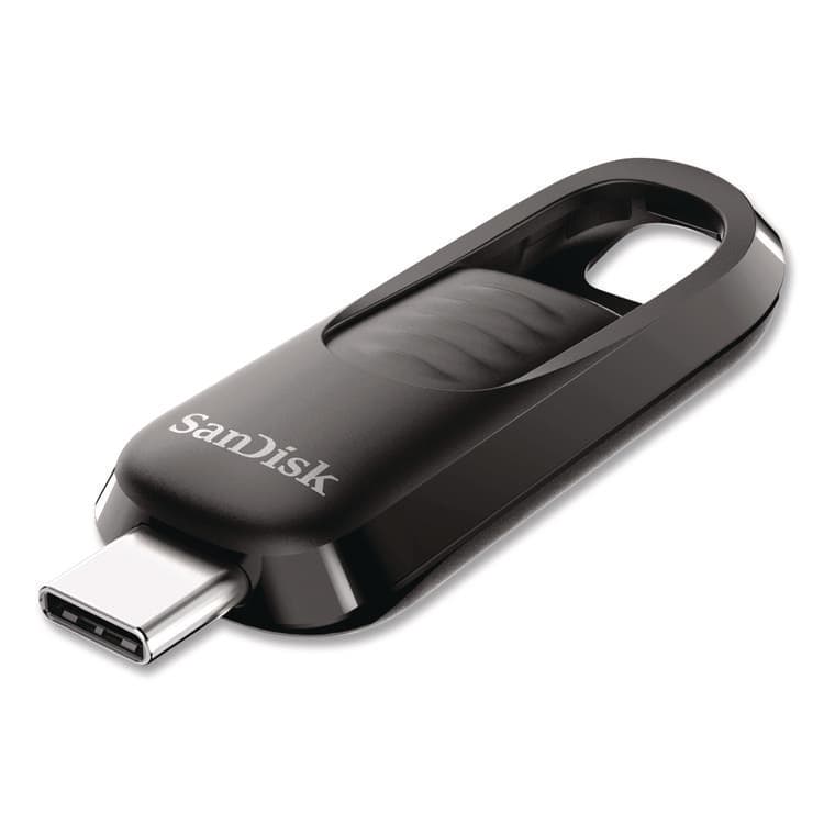 SANDISK CORPORATION Ultra Slider USB 3.2 Type C Flash Drive, 128 GB, Black (SDISDCZ480128GA) thumbnail 3