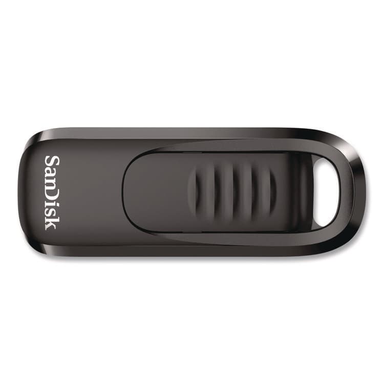 SANDISK CORPORATION Ultra Slider USB 3.2 Type C Flash Drive, 128 GB, Black (SDISDCZ480128GA)