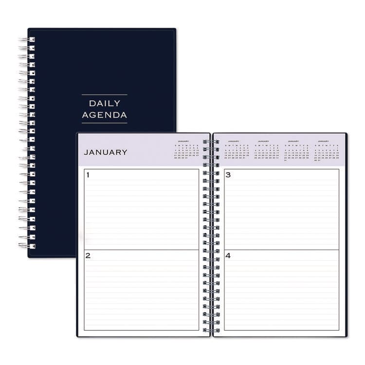 BLUE SKY Perpetual Daily Planner, 8.5 x 5.5, Blue Cover, 52 Weeks: Undated (BLS141138)