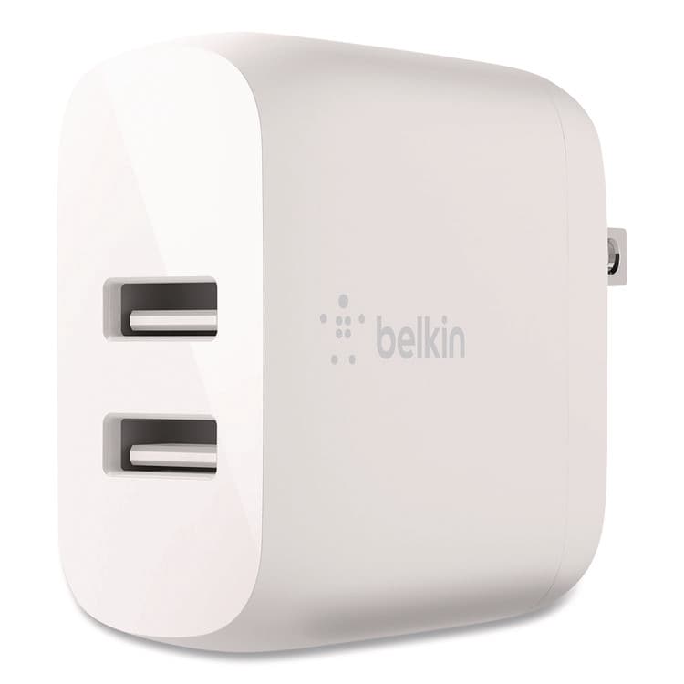 BELKIN COMPONENTS BOOST CHARGE Dual USB-A Wall Charger, White (BLKWCB002DQWH) thumbnail 2