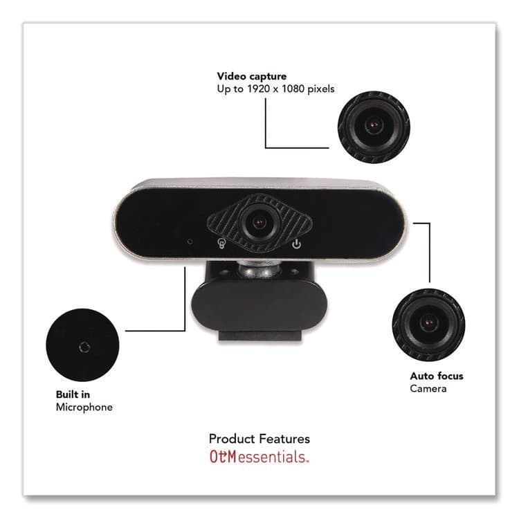 CENTON ELECTRONICS . HD Elite Portable Webcam, 1920 pixels x 1080 pixels, 2 Mpixels, Black (CELOBAJK) thumbnail 3