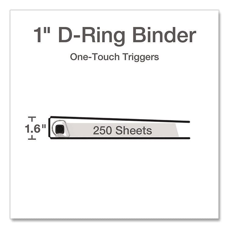CARDINAL BRANDS . Premier Easy Open ClearVue Locking Slant-D Ring Binder, 3 Rings, 1" Capacity, 11 x 8.5, Black (CRD10301) thumbnail 2
