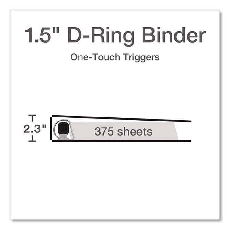 CARDINAL BRANDS . Premier Easy Open ClearVue Locking Slant-D Ring Binder, 3 Rings, 1.5" Capacity, 11 x 8.5, White (CRD10310) thumbnail 2