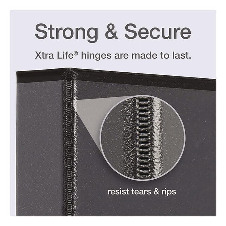 CARDINAL BRANDS . Premier Easy Open ClearVue Locking Slant-D Ring Binder, 3 Rings, 2" Capacity, 11 x 8.5, Black (CRD10321) thumbnail 4
