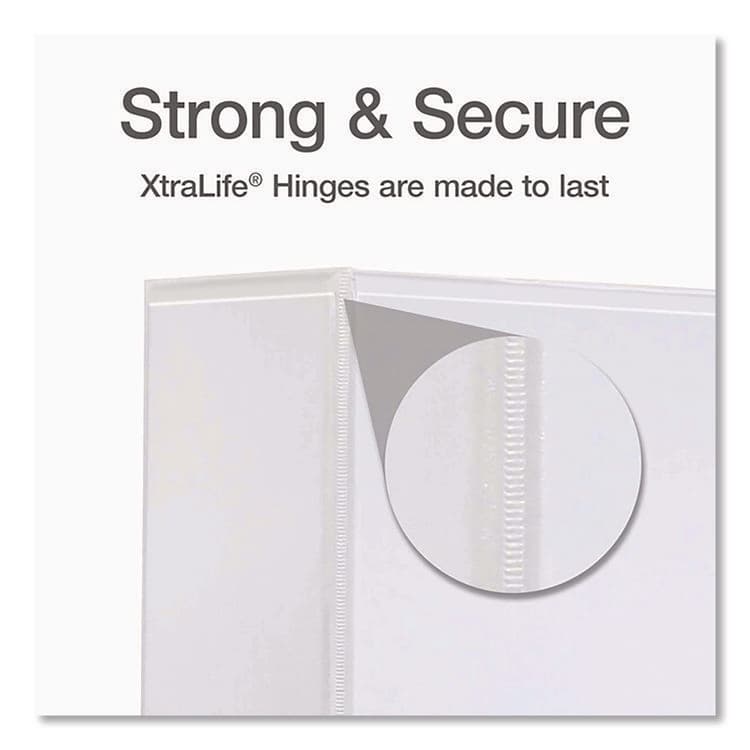 CARDINAL BRANDS . Premier Easy Open ClearVue Locking Slant-D Ring Binder, 3 Rings, 3" Capacity, 11 x 8.5, White (CRD10330) thumbnail 4
