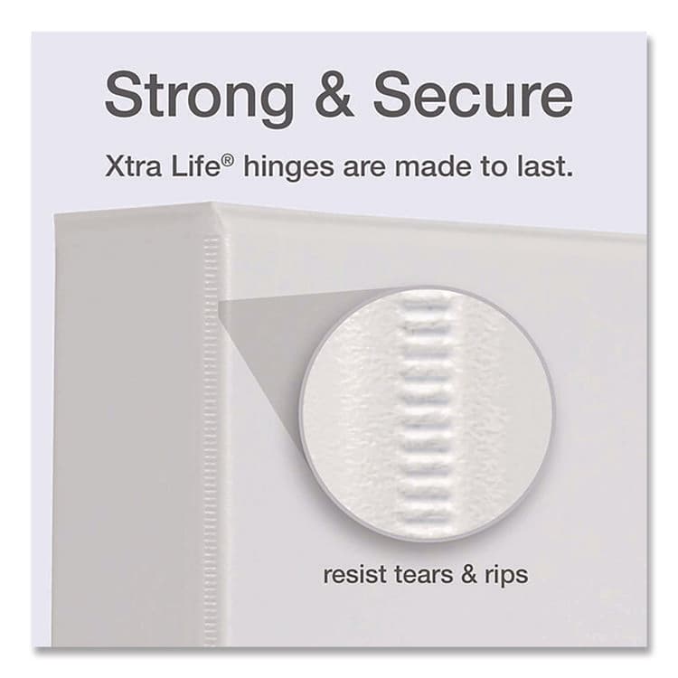 CARDINAL BRANDS . Premier Easy Open ClearVue Locking Slant-D Ring Binder, 3 Rings, 4" Capacity, 11 x 8.5, White (CRD10340) thumbnail 4