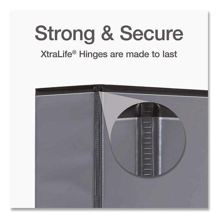 CARDINAL BRANDS . Premier Easy Open ClearVue Locking Slant-D Ring Binder, 3 Rings, 4" Capacity, 11 x 8.5, Black (CRD10341) thumbnail 4