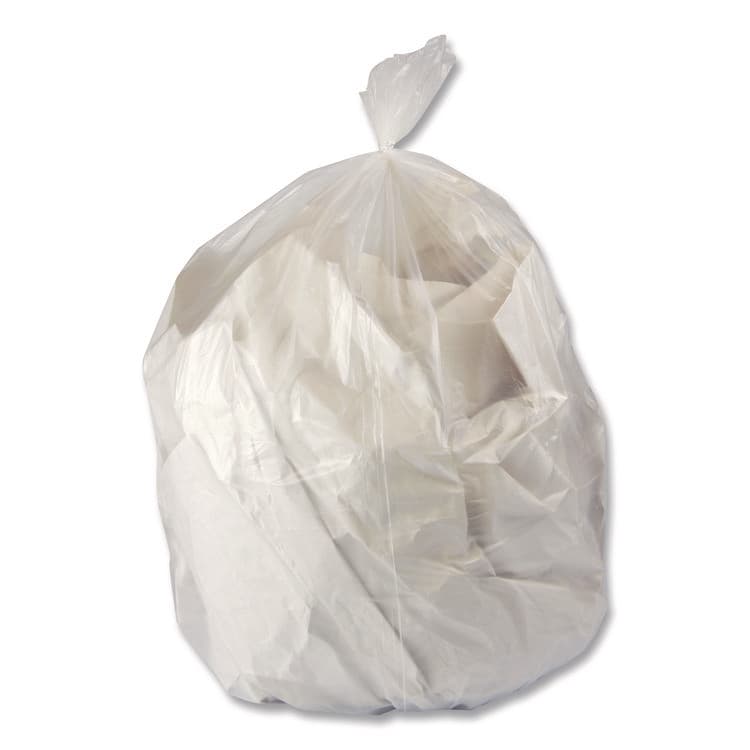 HERITAGE Linear Low-Density Can Liners, 16 gal, 0.5 mil, 24" x 32", Clear, 500/Carton (HERH4832MCRAC)