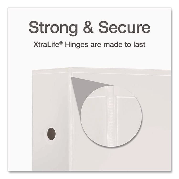 CARDINAL BRANDS . Premier Easy Open ClearVue Locking Slant-D Ring Binder, 3 Rings, 5" Capacity, 11 x 8.5, White (CRD10350) thumbnail 4