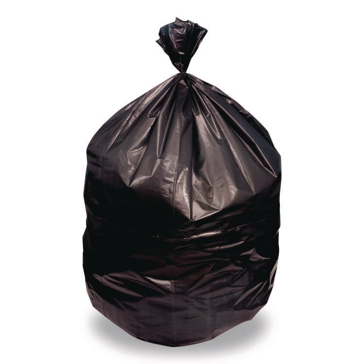 HERITAGE Linear Low Density Can Liners, 56 gal, 1.5 mil, 46' x 50", Black, 100/Carton (HERH9250AK)