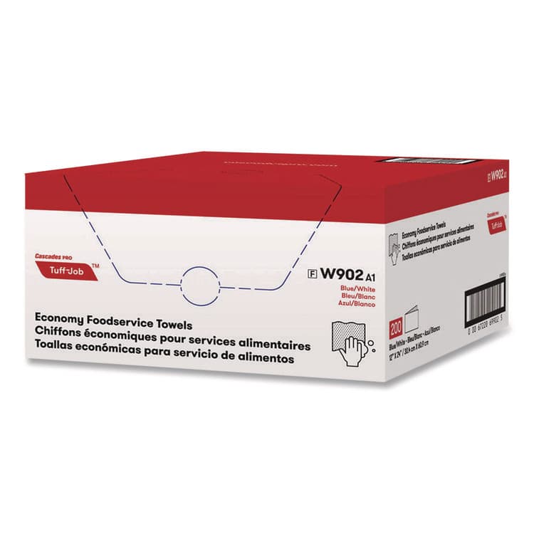 CASCADES TISSUE GROUP Tuff-Job Foodservice Towels, 12 x 24, Blue/White, 200/Carton (CSDW902) thumbnail 3