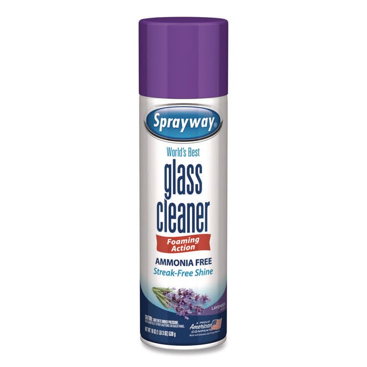 PLZ CORP Glass Cleaner, Lavender, 19 oz Aerosol Spray, 6/Carton (CGCSW5029) thumbnail 2