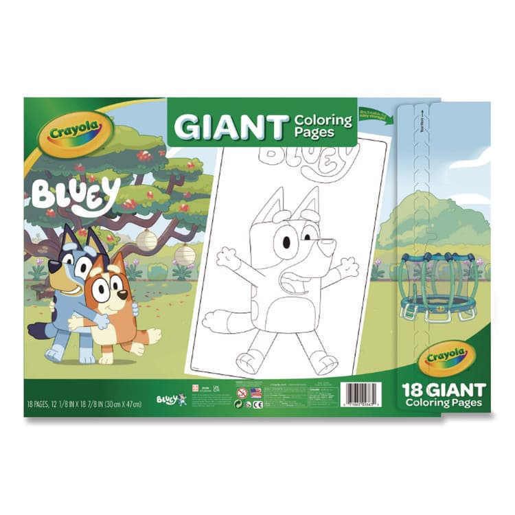 BINNEY & SMITH / CRAYOLA Bluey Giant Coloring Pages, Ages 3 and Up, 18.88 x 12.13 Sheets, 18 Pages (CYO42663) thumbnail 2