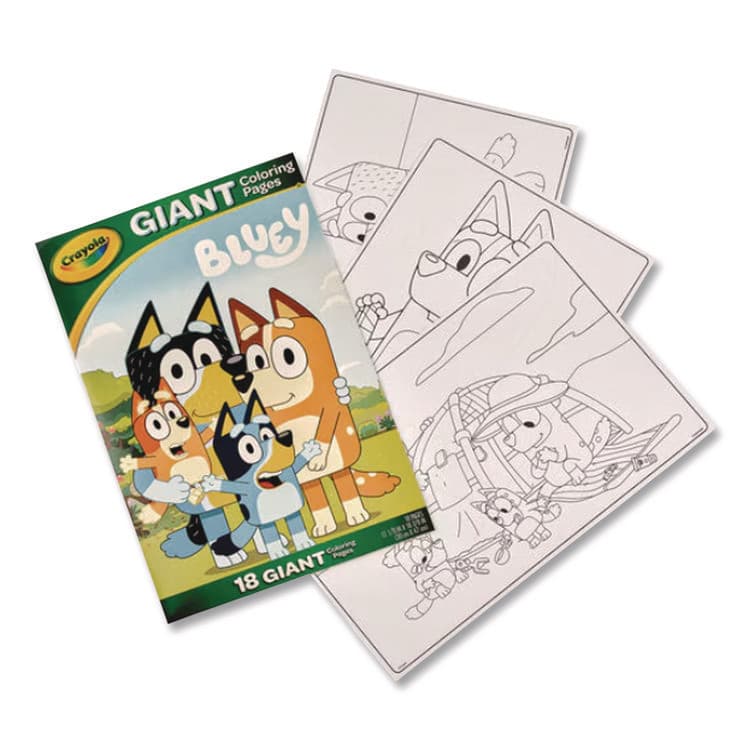 BINNEY & SMITH / CRAYOLA Bluey Giant Coloring Pages, Ages 3 and Up, 18.88 x 12.13 Sheets, 18 Pages (CYO42663) thumbnail 3