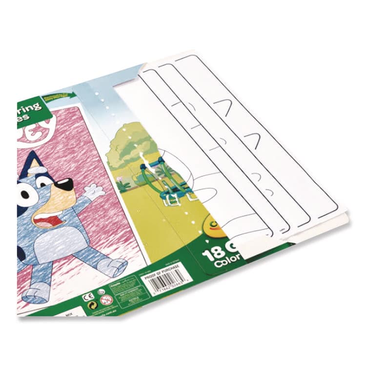 BINNEY & SMITH / CRAYOLA Bluey Giant Coloring Pages, Ages 3 and Up, 18.88 x 12.13 Sheets, 18 Pages (CYO42663) thumbnail 4