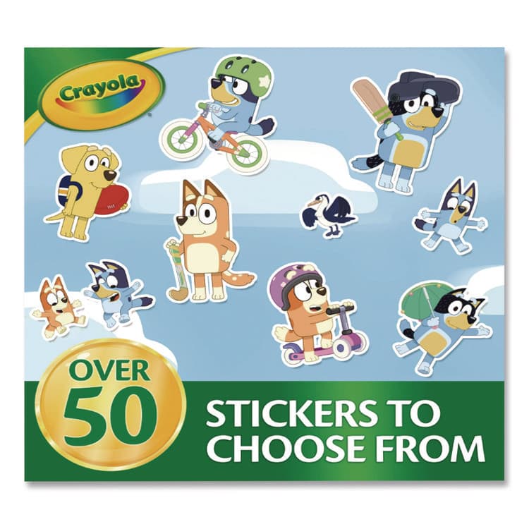 BINNEY & SMITH / CRAYOLA Bluey Color and Sticker Activity Set, Includes Five Markers, Ages 3 and Up, 32 Pages (CYO42743) thumbnail 2