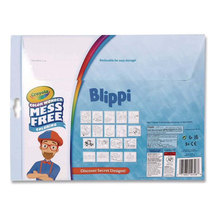 BINNEY & SMITH / CRAYOLA Blippi Color Wonder Kit, Includes Five Markers, Ages 3 and Up, 18 Pages (CYO752726) thumbnail 2