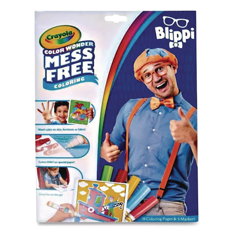 BINNEY & SMITH / CRAYOLA Blippi Color Wonder Kit, Includes Five Markers, Ages 3 and Up, 18 Pages (CYO752726) thumbnail 3