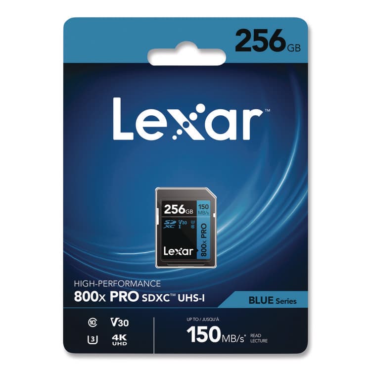 LEXAR MEDIA . High-Performance PRO BLUE Series SDXC Memory Card, UHS-I V30 U1 Class 10, 256 GB (LXRLSD800P256GB) thumbnail 3