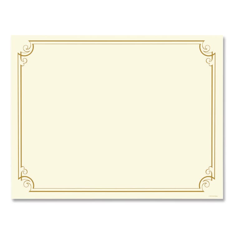 COSCO Golden Scroll Frame Foil Certificate, 11 x 8.5, Beige with Gold Scroll Border, 12/Pack (GRP2011859) thumbnail 4