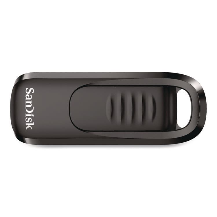 SANDISK CORPORATION Ultra Slider USB 3.2 Type C Flash Drive, 256 GB, Black (SDISDCZ480256GA)