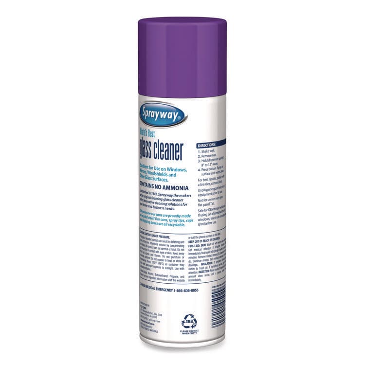 PLZ CORP Glass Cleaner, Lavender, 19 oz Aerosol Spray, 6/Carton (CGCSW5029) thumbnail 3