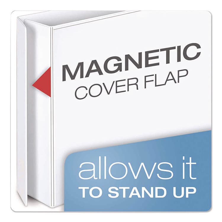 CARDINAL BRANDS . FreeStand Easy Open Locking Slant-D Ring Binder, 3 Rings, 5" Capacity, 11 x 8.5, White (CRD43150) thumbnail 2