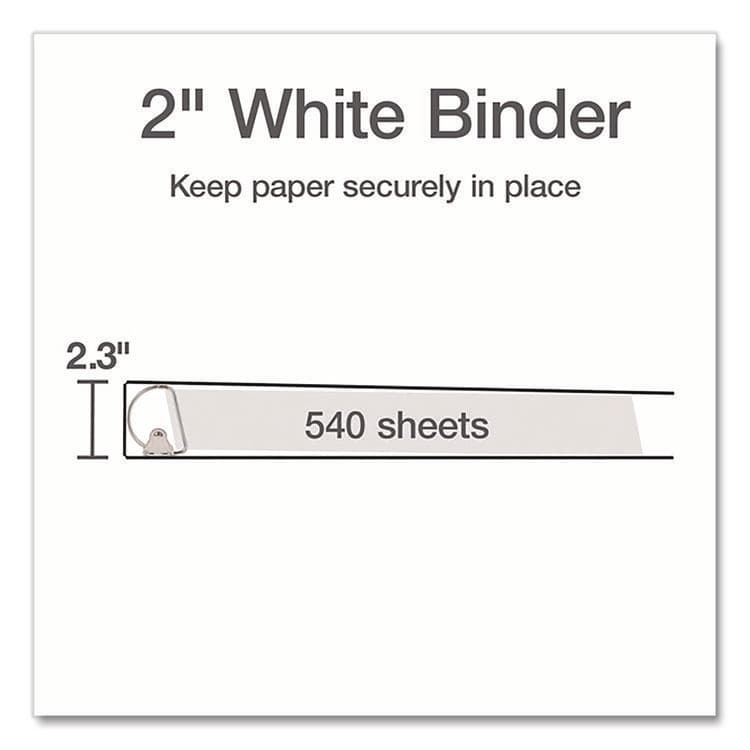 CARDINAL BRANDS . XtraLife ClearVue Non-Stick Slant-D Ring Binder, 3 Rings, 2" Capacity, 11 x 8.5, White (CRD26320) thumbnail 3