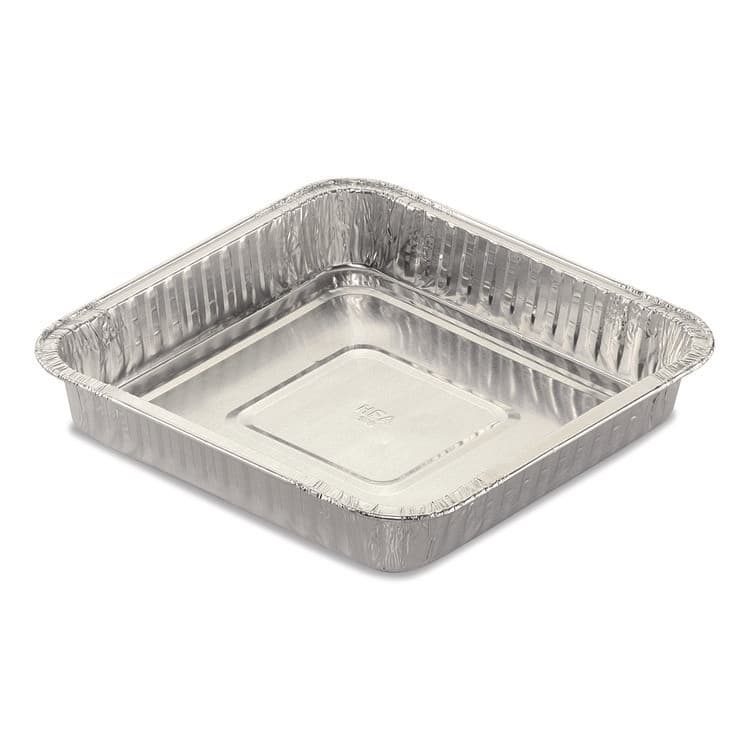 HFA Square Cake Pan, 30 Gauge, 48 oz, 8 x 8 x 1.53, Silver, Aluminum, 200/Carton (HFA30830200)