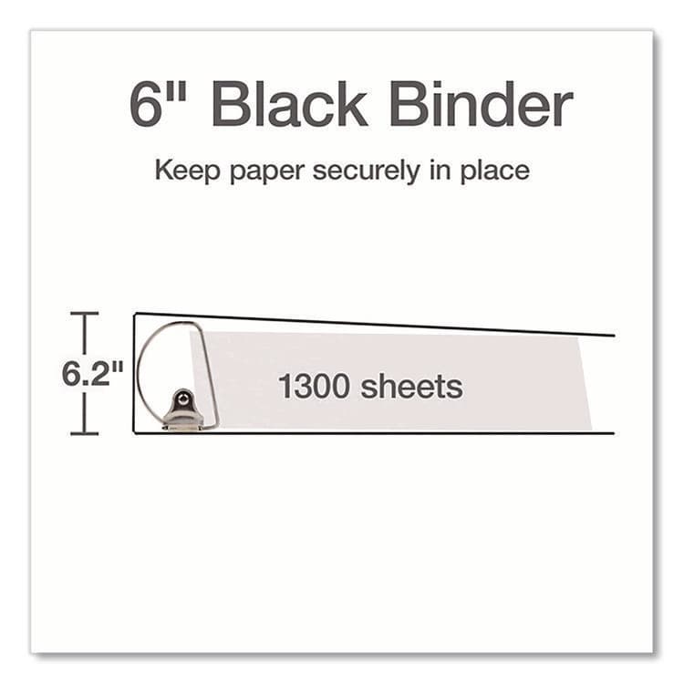 CARDINAL BRANDS . XtraLife ClearVue Non-Stick Slant-D Ring Binder, 3 Rings, 6" Capacity, 11 x 8.5, Black (CRD26361) thumbnail 3