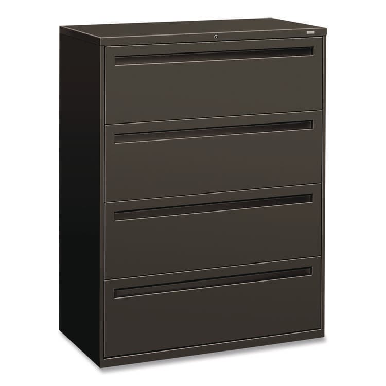 HON COMPANY Brigade 700 Series Lateral File, 4 Legal/Letter-Size File Drawers, Charcoal, 42 x 18 x 52.5 (CS1HON794LS)