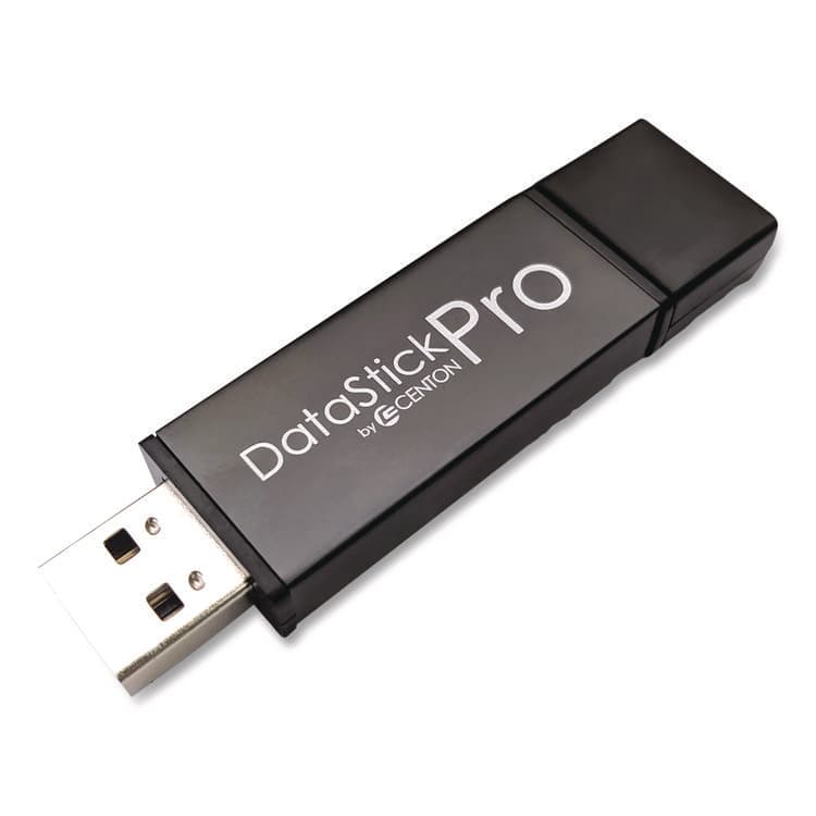 CENTON ELECTRONICS . DataStick Pro USB 2.0 Type A Flash Drive, 32 GB, Gray, 10/Pack (CEL106619) thumbnail 2
