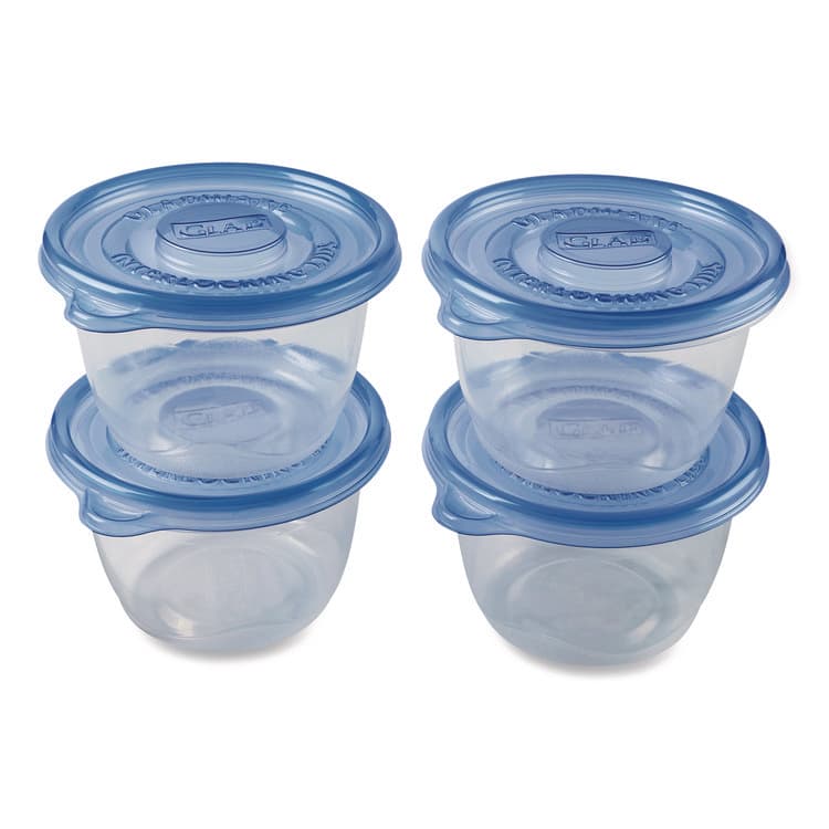 CLOROX SALES CO. To Go Lunch Containers, 2 Compartments, 32 oz, Plastic, 4/Pack (CLO134347)
