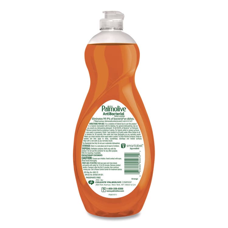 COLGATE PALMOLIVE, IPD. Ultra Antibacterial Dishwashing Liquid, Orange Scent. 32.5 oz Bottle (CPC45072EA) thumbnail 2