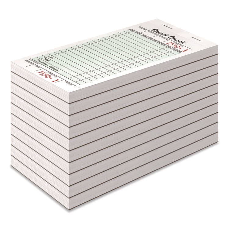 CARDINAL BRANDS . One-Part Guest Check Pad with Perforated Stub, One-Part (No Copies), 3.4 x 6.25, 50 Forms/Pad, 10 Pads/Pack (ABF525SW)